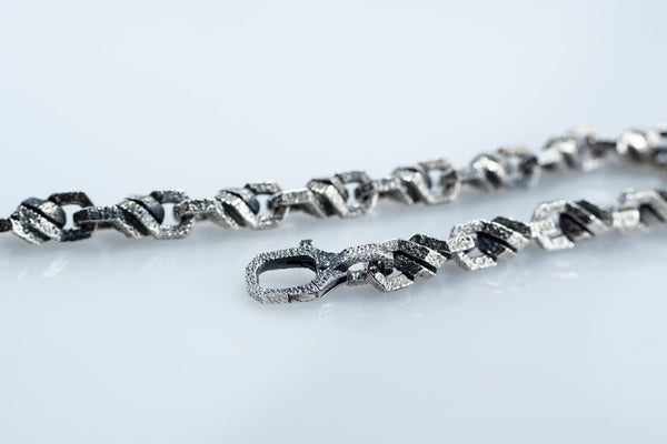 Hammered sterling silver bracelet
