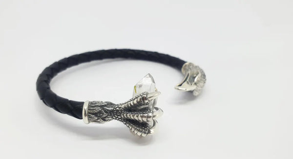 Eagle claw leather bracelet