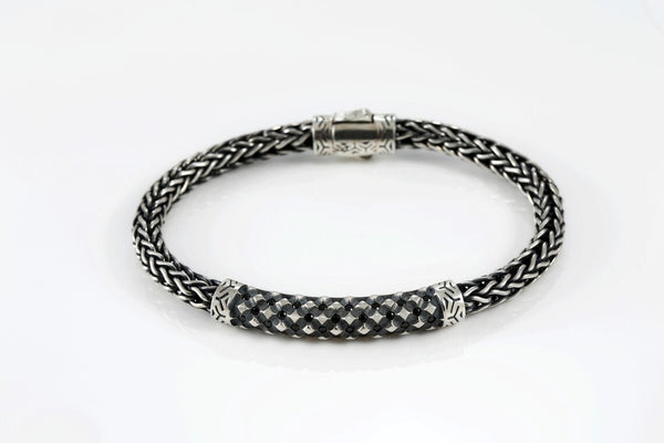 Sterling silver woven bracelet