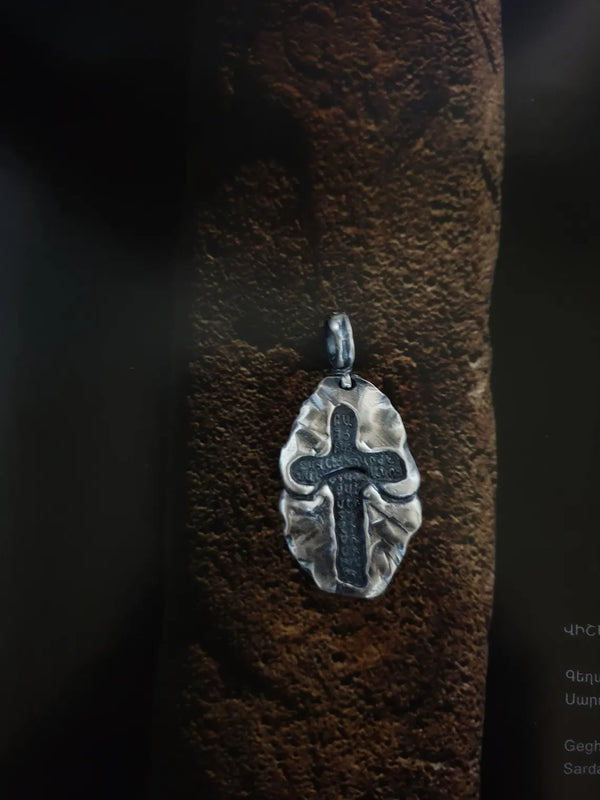 Armenian sterling silver cross pendant