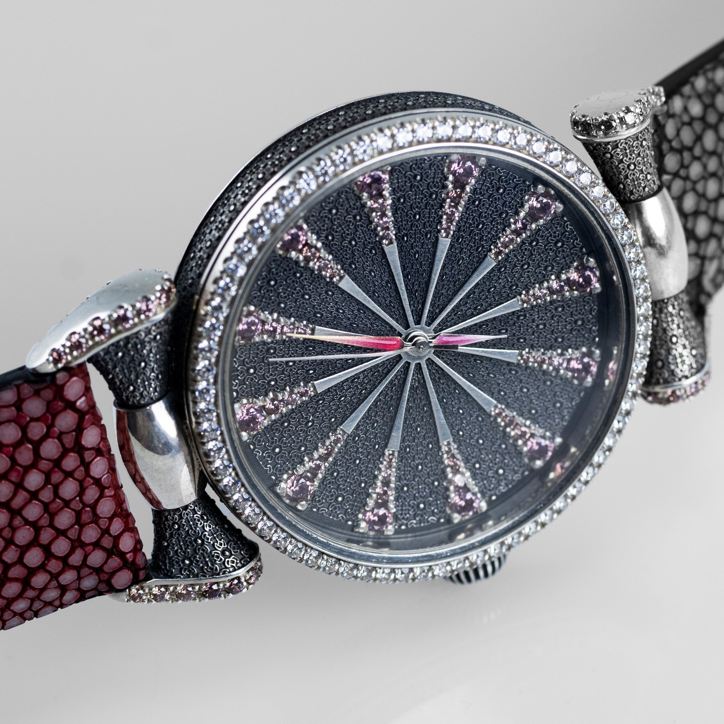 Lilac Zirconia Sterling Silver Watch