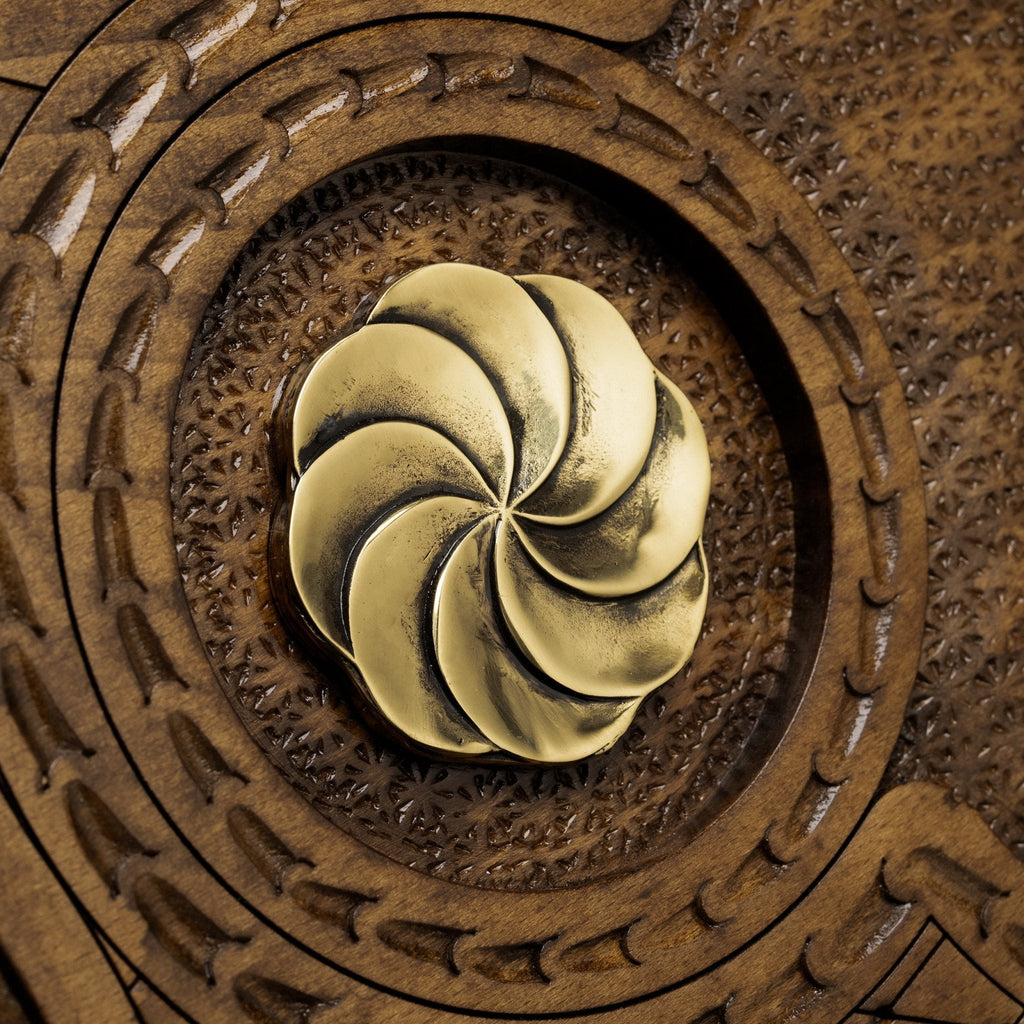 Luxury Backgammon Set – Armenian Eternity Symbol with Bronze Details