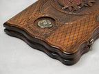 Luxury Backgammon Set – Pomegranate Design with Bronze Details