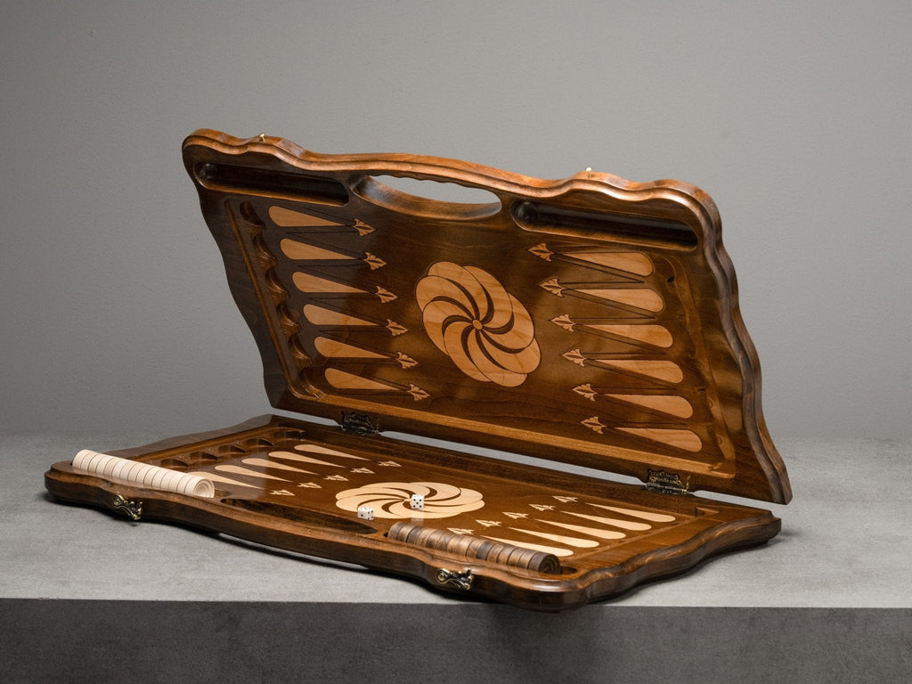 Luxury Backgammon Set – Armenian Eternity Symbol with Bronze Details