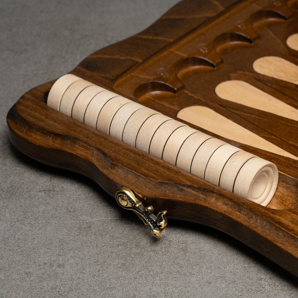 Luxury Backgammon Set – Armenian Eternity Symbol with Bronze Details