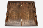 Armenian backgammon set interior with carved points