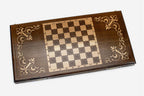Carved reverse face of the light ornament backgammon set