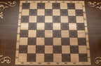 Light ornament backgammon set folded, pale carving showing