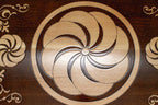 Eternity sign backgammon set folded, pale carved loop showing