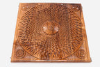 Detail of the carved fan and shell motif