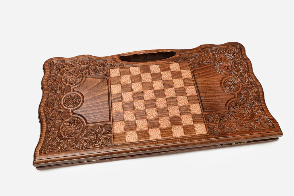 Detail of the dense edge-to-edge carving
