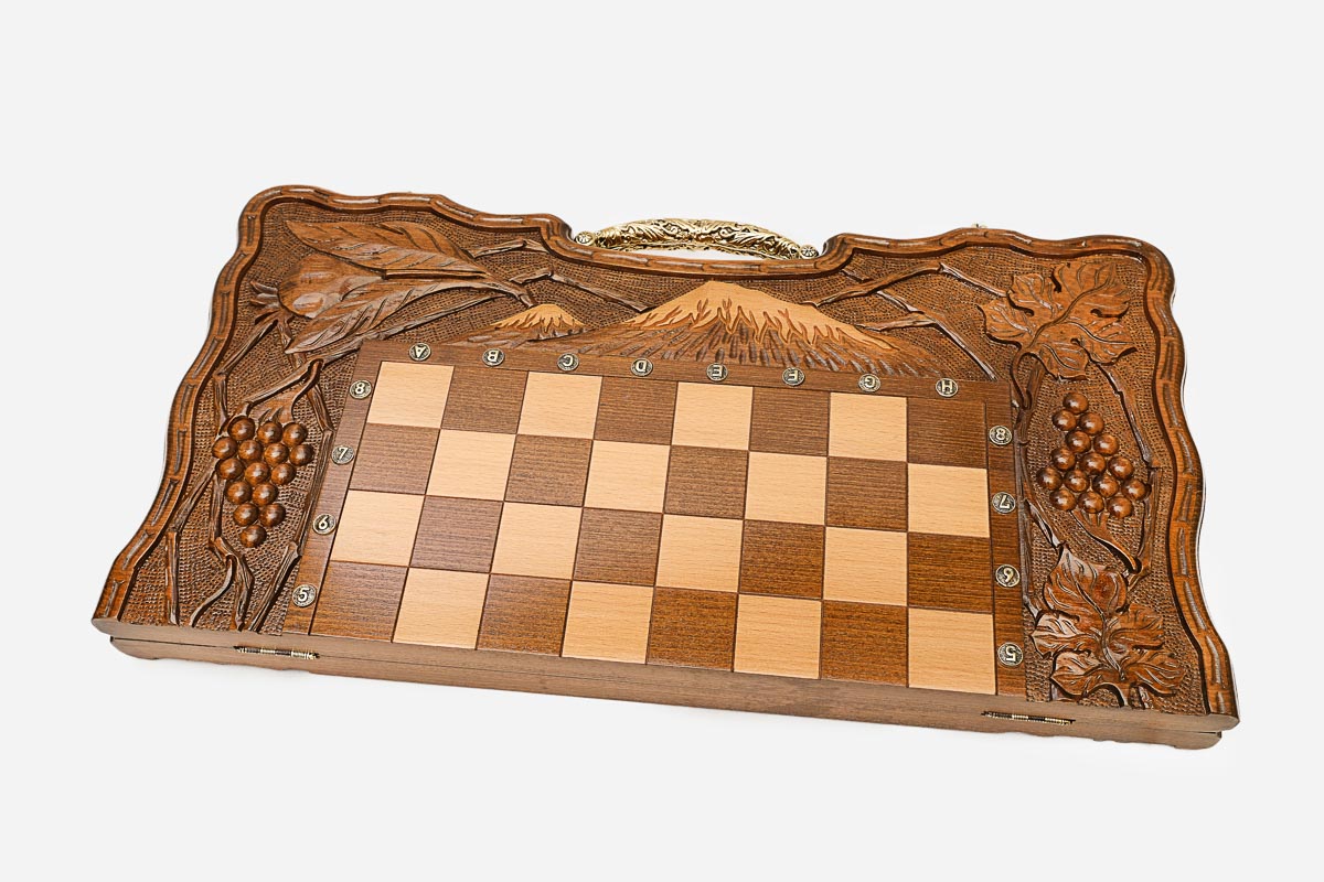 Armenian heritage combo board with bronze hardware
