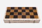 Clean-lined wooden chess board, hand-finished