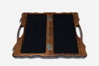 Armenian chess set with 32 wooden chess pieces in beech and walnut