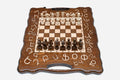 Armenian Chess Set with Armenian Alphabet - handmade wooden chess set, hand-carved letters