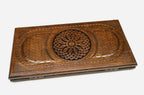 Lace ornament Armenian backgammon set with checkers and dice
