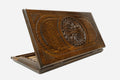 Armenian backgammon set carved with fine lace-like ornament