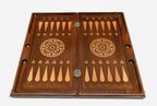 Scorpion backgammon set folded, curled tail showing