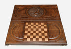 Scorpion backgammon set with checkers and dice