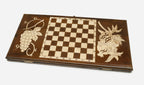 Armenian backgammon set interior with playing points