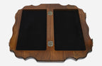 Curved silhouette of the wooden chessboard