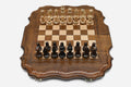 Luxury chess set with sculpted, hand-shaped edges