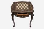 Eagle chess table, playing surface detail