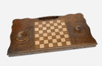 Armenian backgammon set interior with carved points
