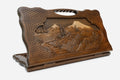 Armenian backgammon set carved with both peaks of Mount Ararat