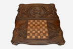 Hayk backgammon set folded, carved archer showing