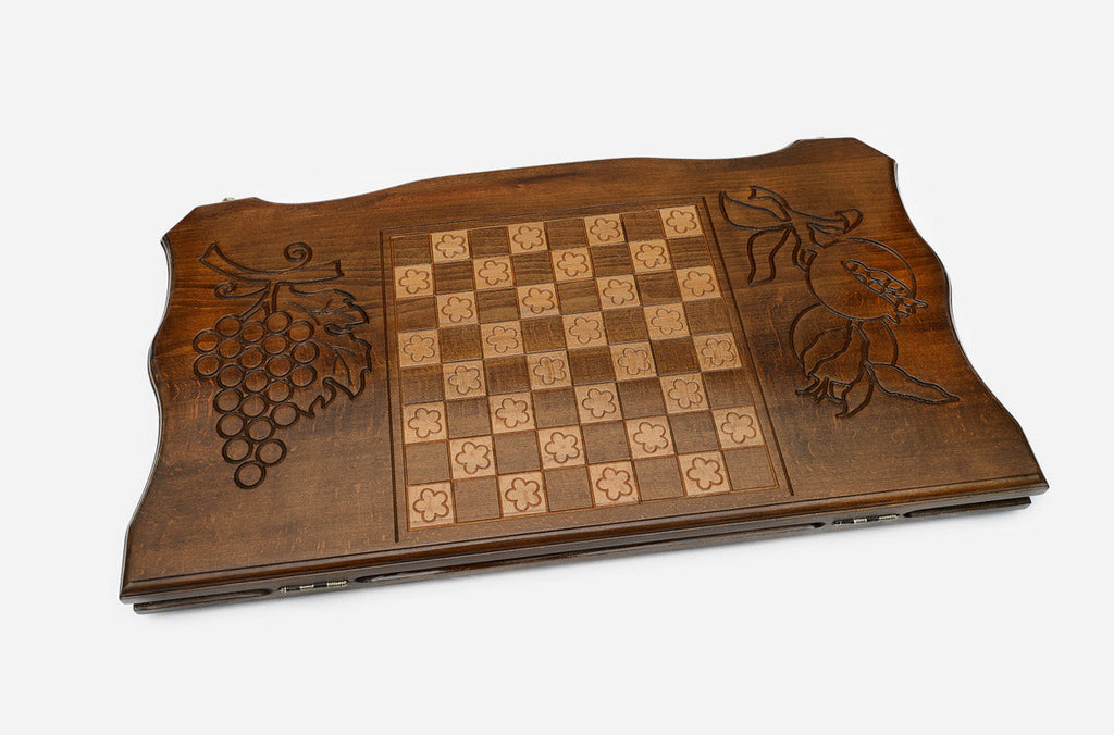 Armenian backgammon set interior with playing points