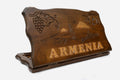 Armenian backgammon set carved with Armenia, Mount Ararat and grapes