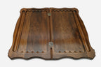 Handmade Armenian backgammon set with bronze hinges and clasps - cross ornament