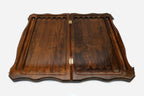 Handmade wooden backgammon set with bronze hinges and clasps - carved Pegasus