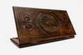 Backgammon Set with Deer - hand-carved wooden backgammon board