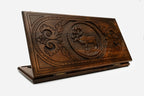 Backgammon Set with Deer - hand-carved wooden backgammon board