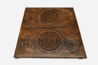 Deep ornamental border frieze hand-carved in wood - Armenian backgammon board