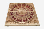 Figures in Armenian taraz national costume hand-carved in walnut - backgammon board