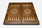 Handmade Armenian backgammon set with bronze hinges and clasps - delicate ornaments