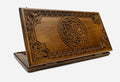 Armenian Backgammon Set with Delicate Ornaments - handmade wooden backgammon board
