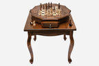 Castle tower game table with the legs removed for shipping