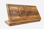 Luxury Walnut Backgammon Set - Floral Ornaments - hand-carved Armenian board