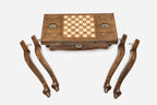 Georgian coat of arms table with the legs removed for shipping
