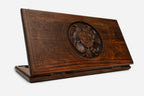 Armenian Backgammon Set with Eagle and Lion Coat of Arms - handmade wooden board