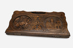 The Armenian backgammon board opened to the full 60 cm wooden playing field