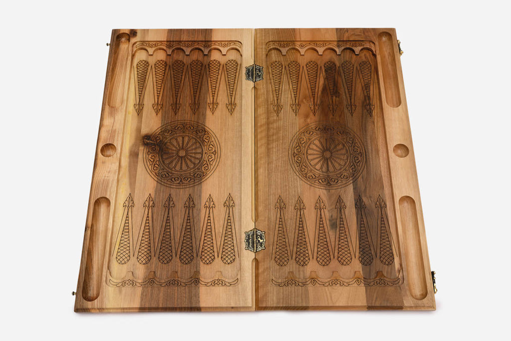 The blue epoxy tree spreading across the closed walnut lid