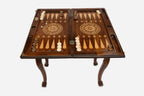 Eagle backgammon table opening to reveal the playing field