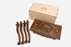 Eagle backgammon table disassembled in its shipping crate