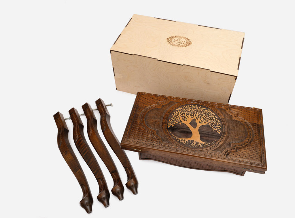 Tree of Life chess table, full view