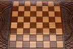 Side view of the folded board with its carry handle